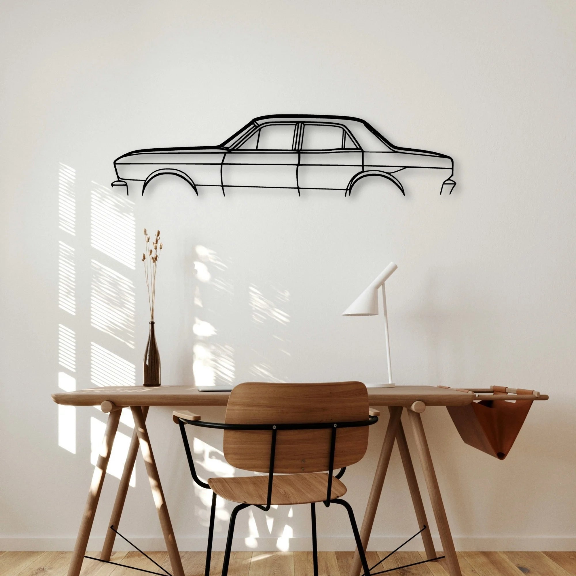 XR FAIRMONT 1967 Classic Silhouette Metal Wall Art - Automotive Garage Decor