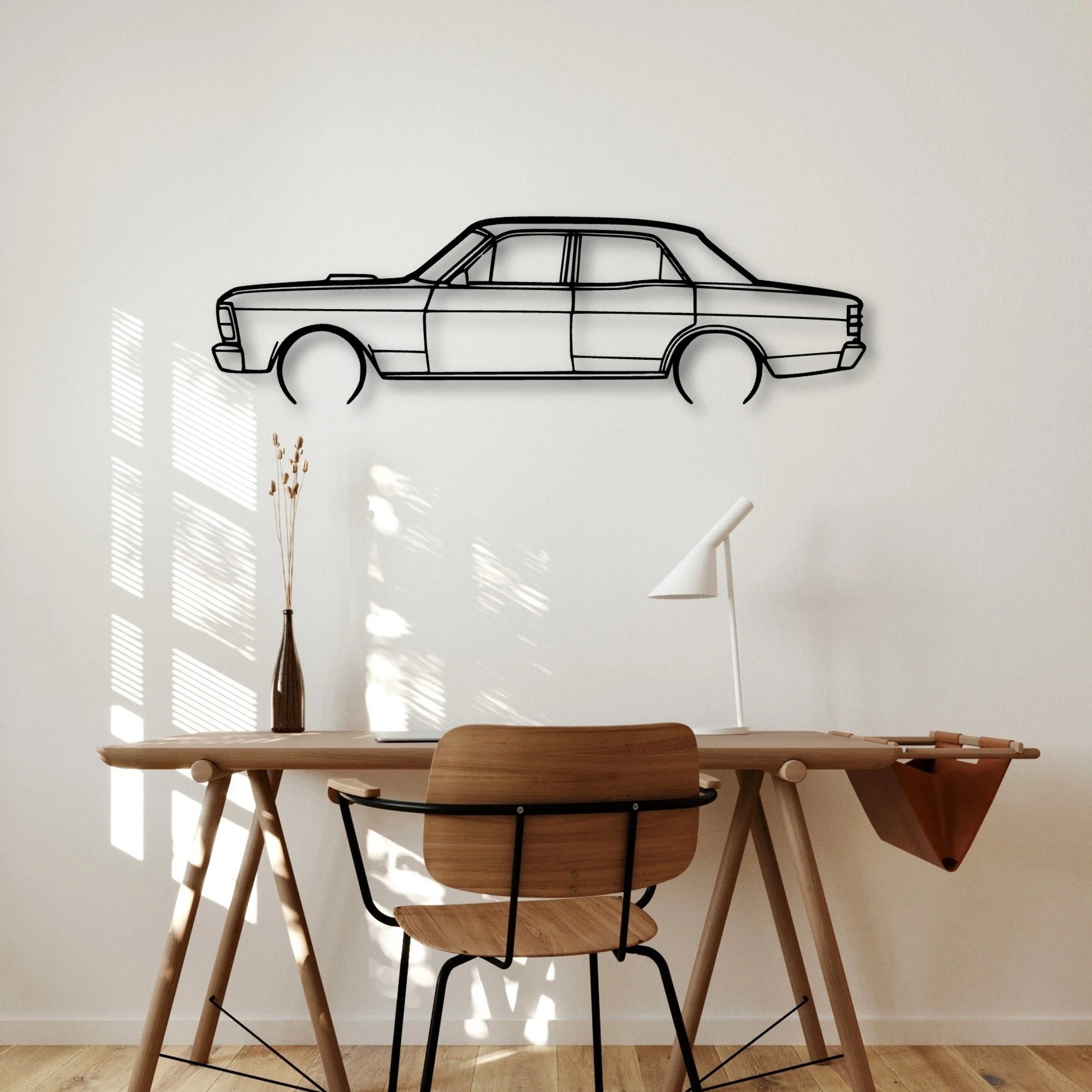 XY GT 1971 Classic Silhouette Metal Wall Art - Automotive Garage Decor