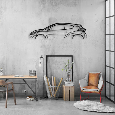 Yaris GR 2020 Classic Silhouette Metal Wall Art - Automotive Garage Decor