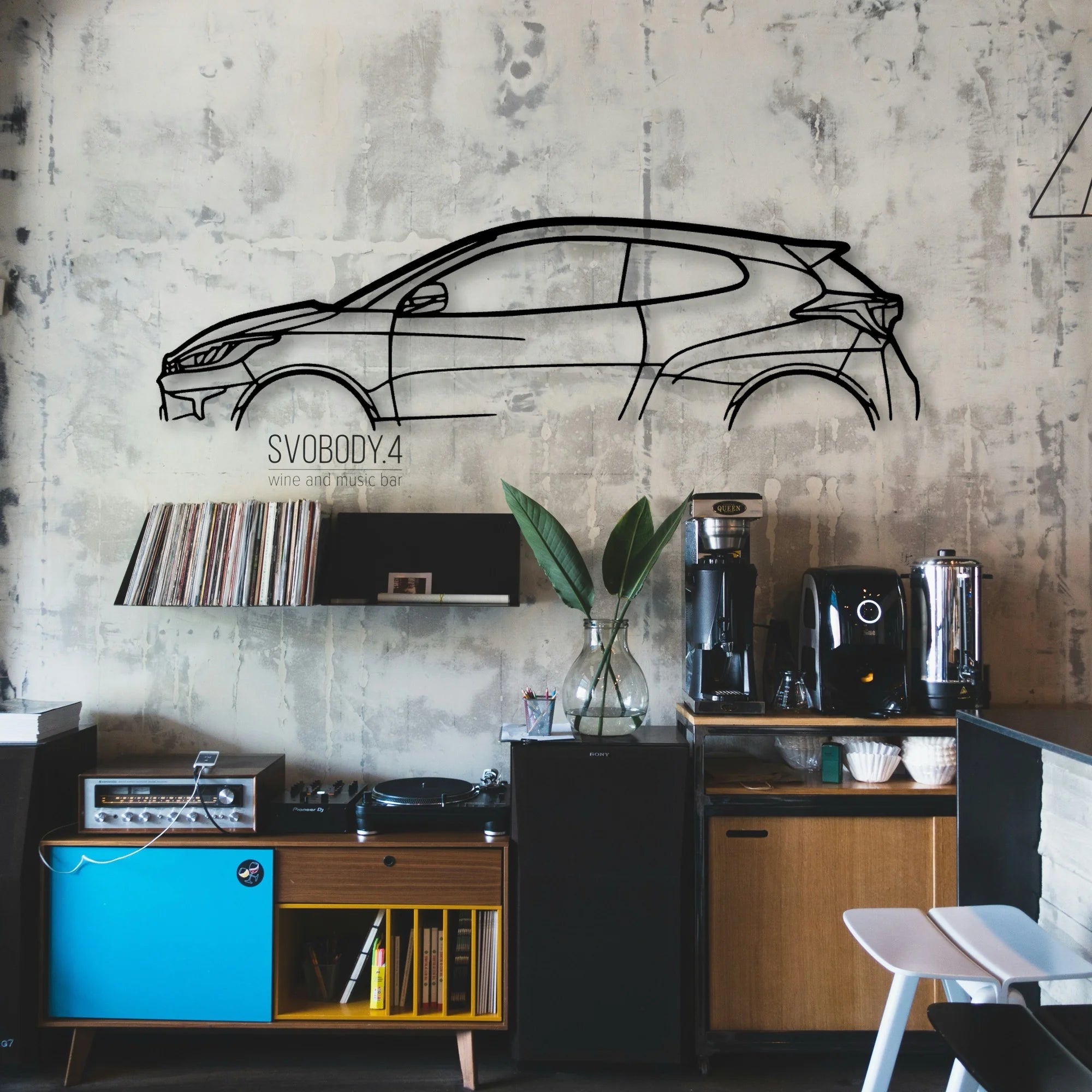 Yaris GR 2020 Classic Silhouette Metal Wall Art - Automotive Garage Decor
