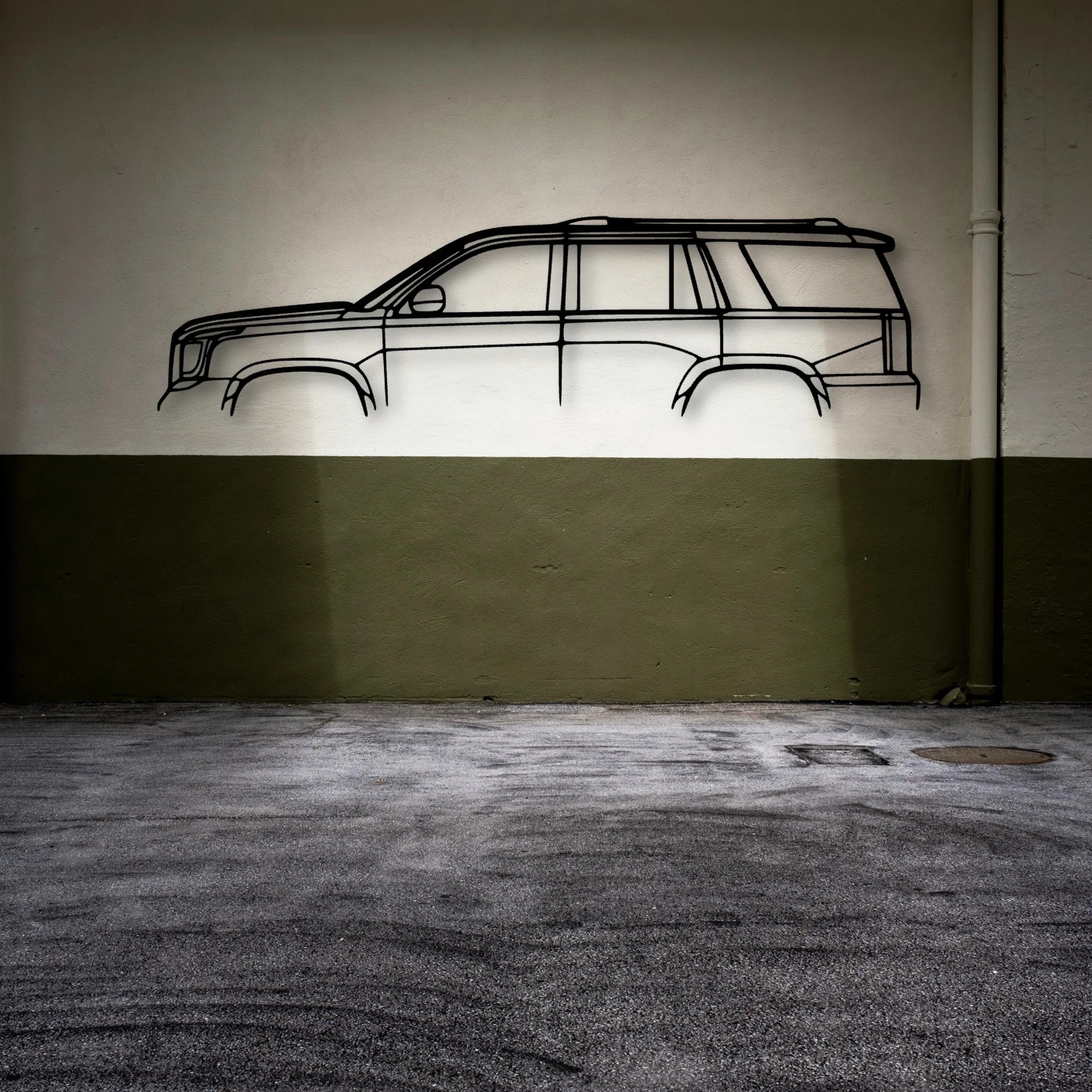 Yuk Denali 2016 Classic Silhouette Metal Wall Art - Automotive Garage Decor