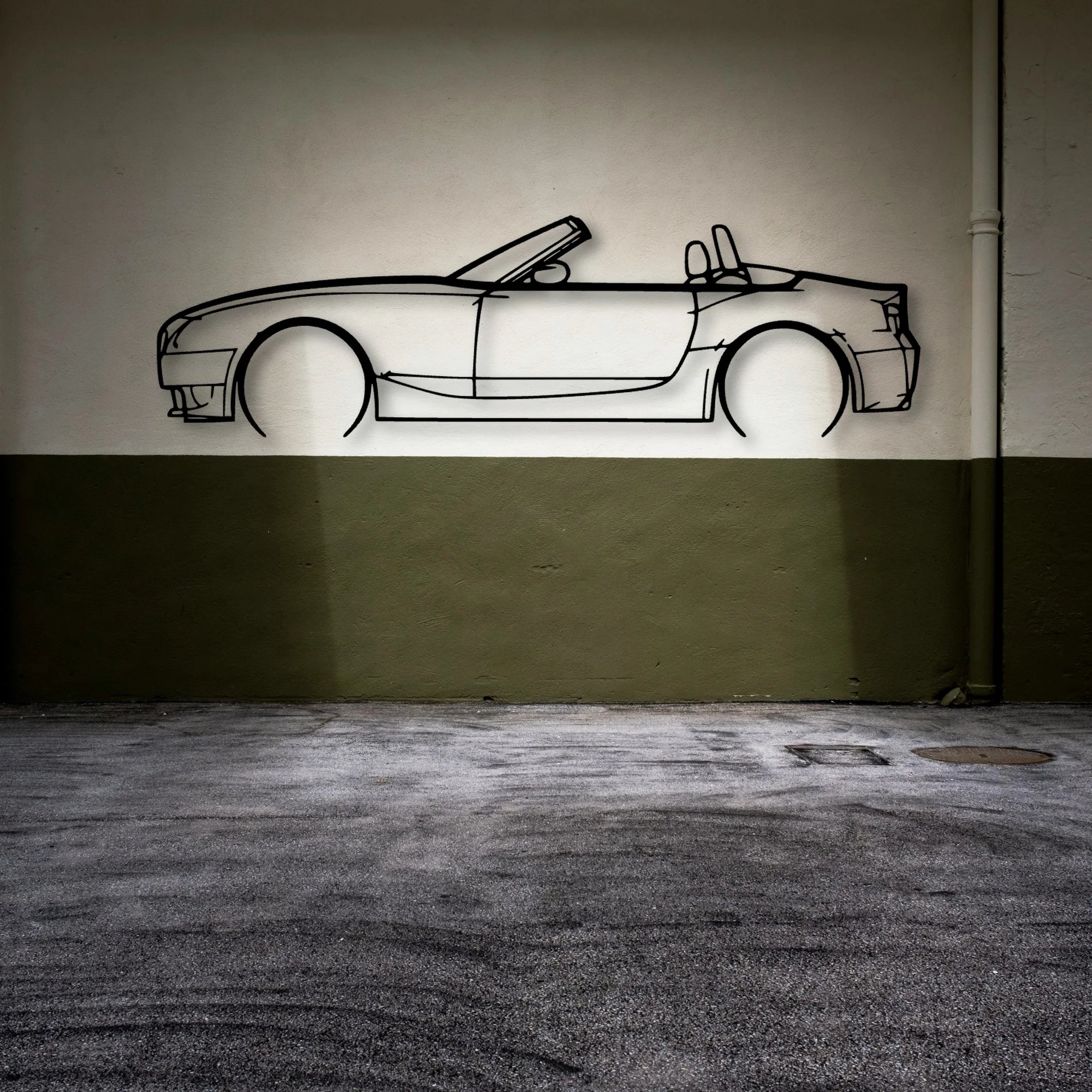 Z4M Roadster E85 2 Classic Silhouette Metal Wall Art - Automotive Garage Decor