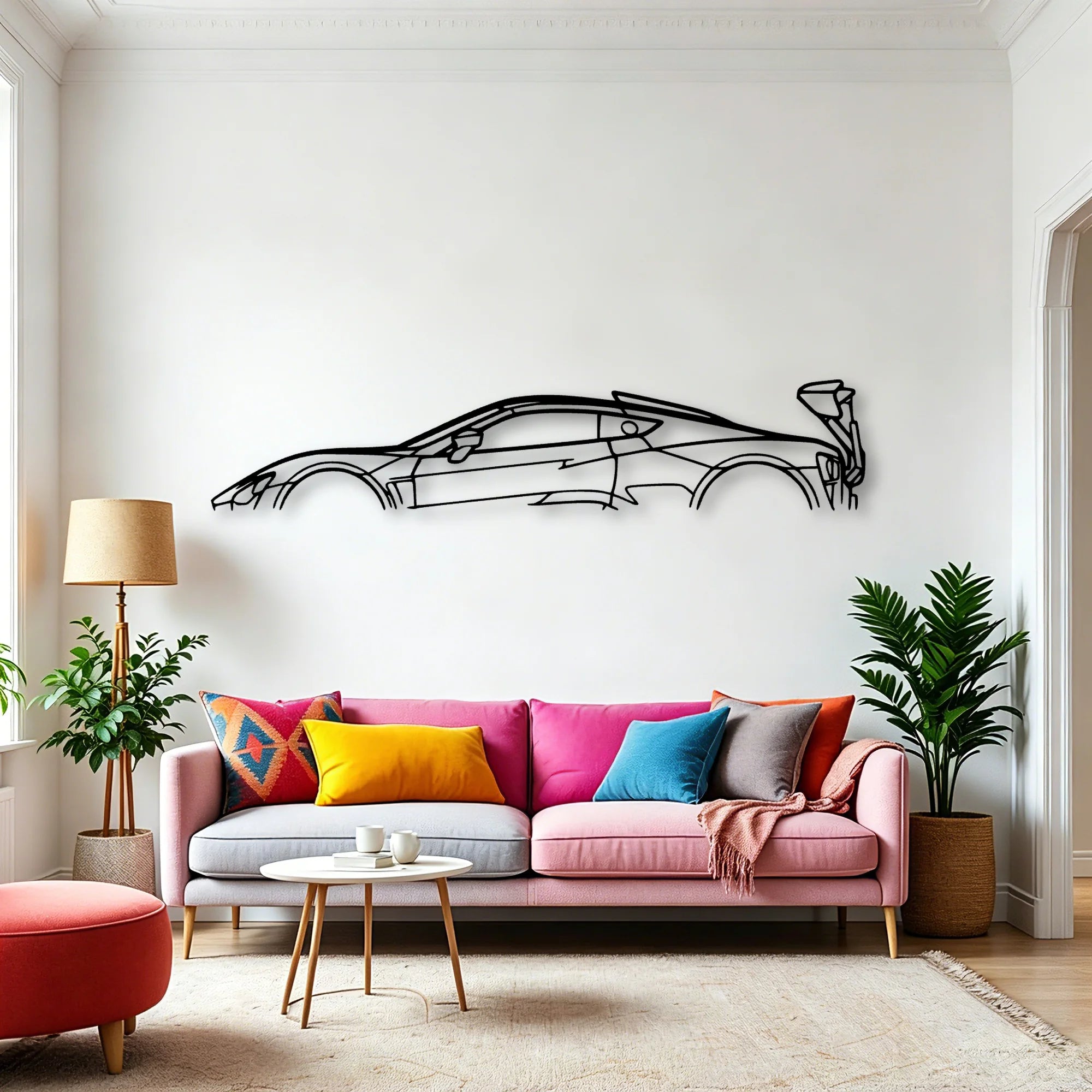 Zenvo TSR 2020 Classic Silhouette Metal Wall Art - Automotive Garage Decor