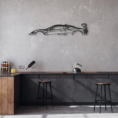 Zenvo TSR 2020 Classic Silhouette Metal Wall Art - Automotive Garage Decor