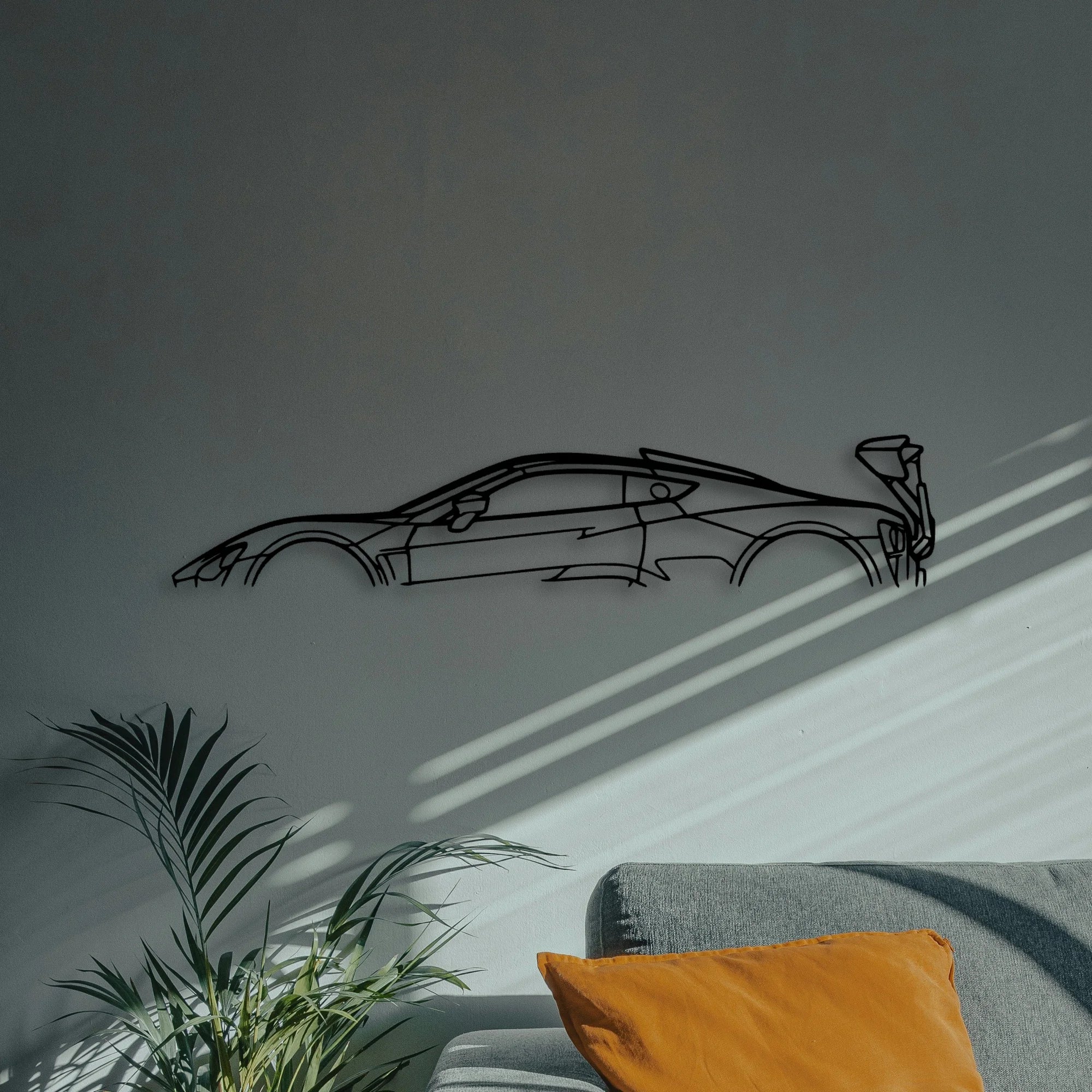 Zenvo TSR 2020 Classic Silhouette Metal Wall Art - Automotive Garage Decor
