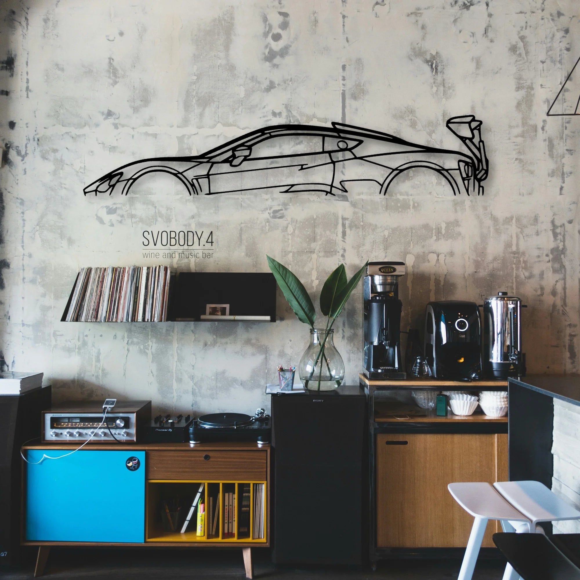 Zenvo TSR 2020 Classic Silhouette Metal Wall Art - Automotive Garage Decor