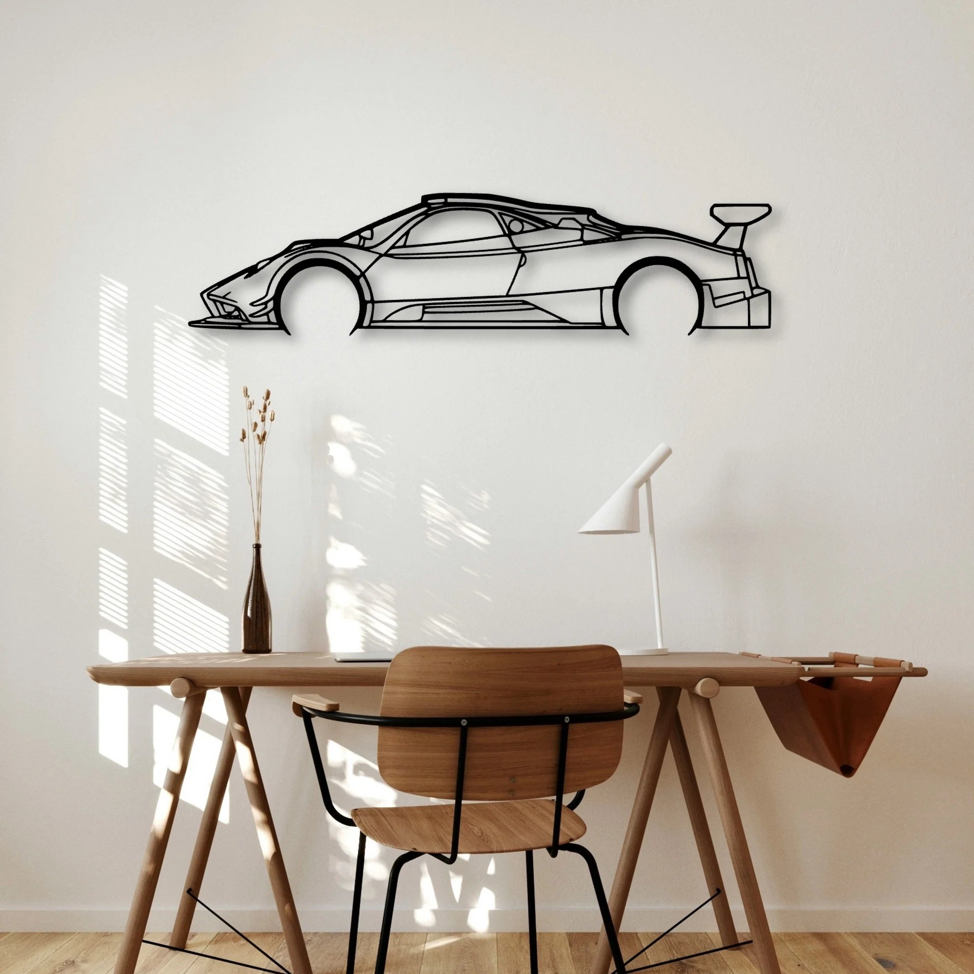 Zonda R 2008 Classic Silhouette Metal Wall Art - Automotive Garage Decor