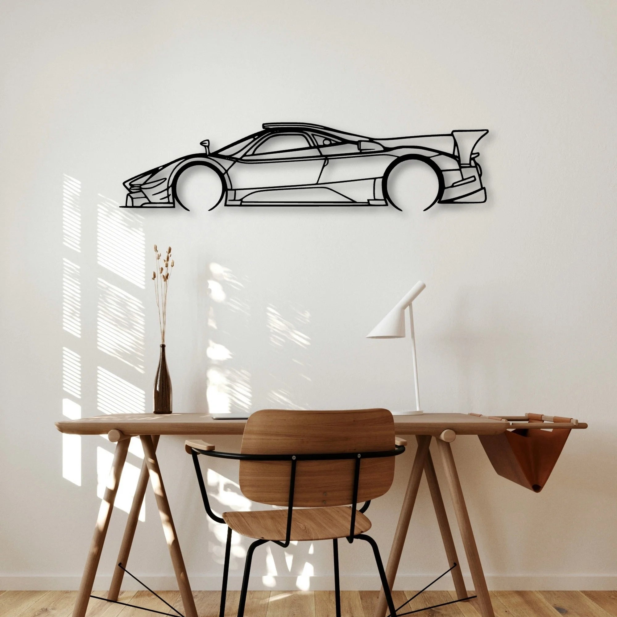 Zonda R Evo Classic Silhouette Metal Wall Art - Automotive Garage Decor
