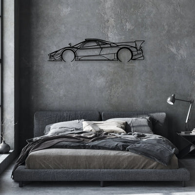 Zonda R Evo Classic Silhouette Metal Wall Art - Automotive Garage Decor