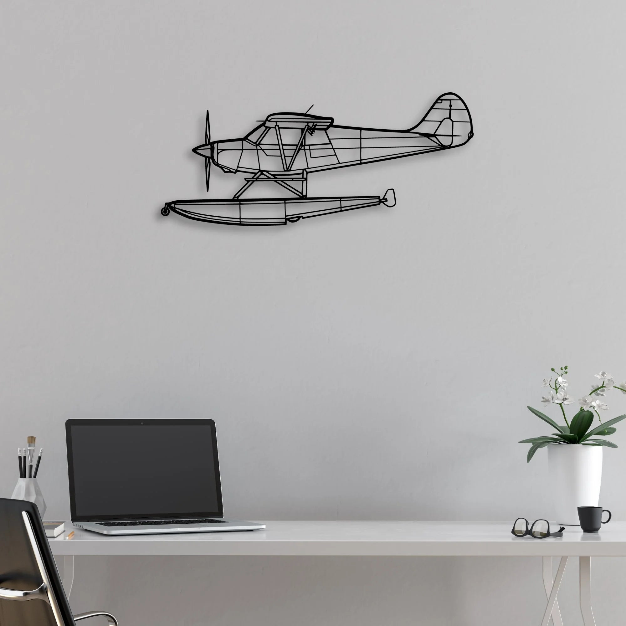 A-1B 1999 Classic Aircraft Silhouette Metal Wall Art - Aviation Hangar Decor