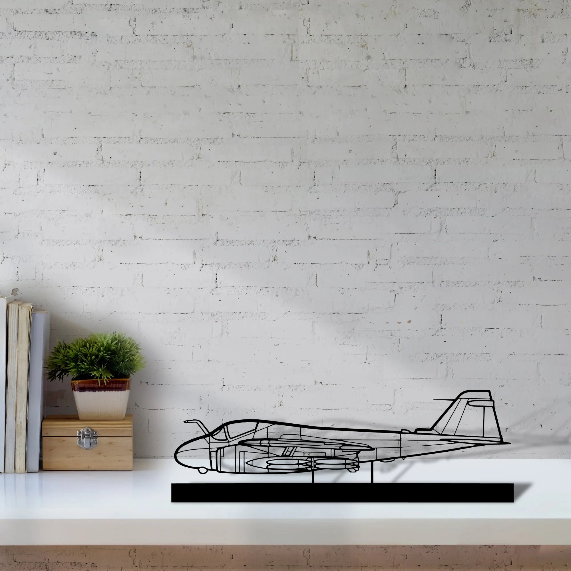 a-6-intruder-3 Silhouette Metal Art Stand - Aero Silhouette