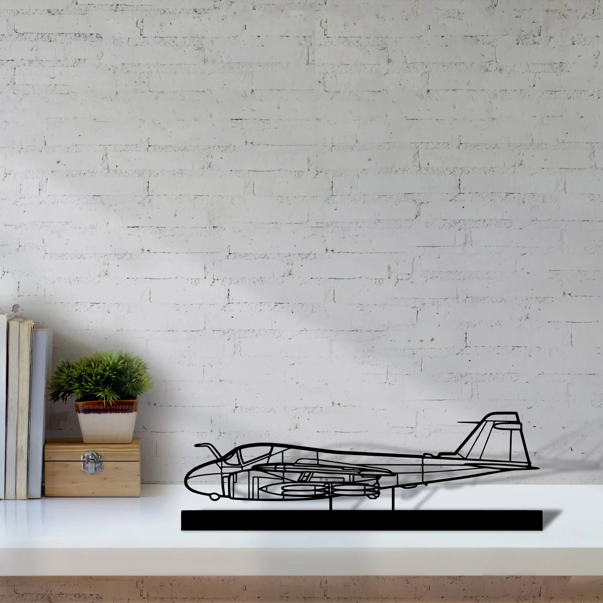 a-6-intruder Silhouette Metal Art Stand - Aero Silhouette