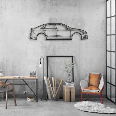 a-rs3 Classic Silhouette Metal Wall Art - Automotive Garage Decor