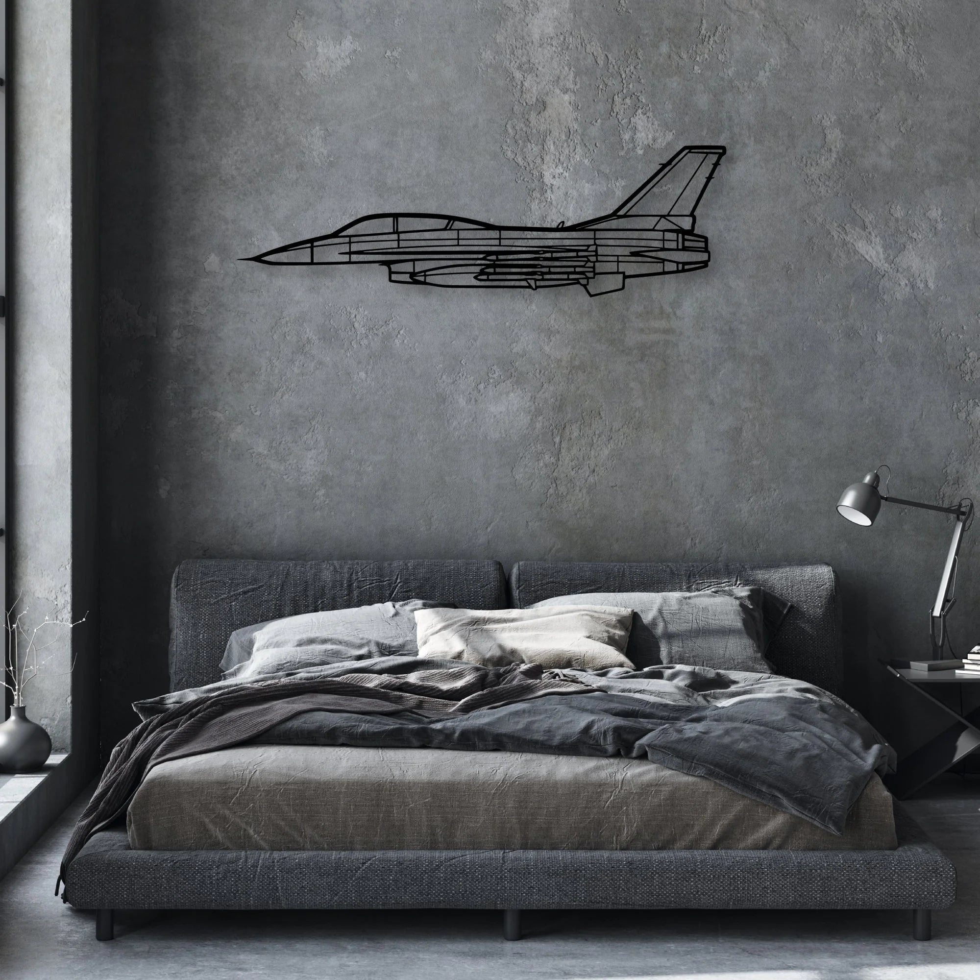 A185F Float Classic Aircraft Silhouette Metal Wall Art - Aviation Hangar Decor