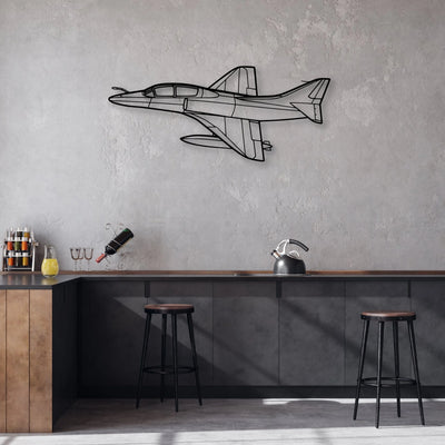 A23 24 Musketeer 4 Classic Aircraft Silhouette Metal Wall Art - Aviation Hangar Decor