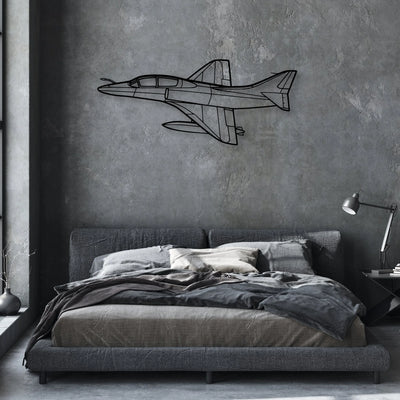 A23 24 Musketeer 4 Classic Aircraft Silhouette Metal Wall Art - Aviation Hangar Decor