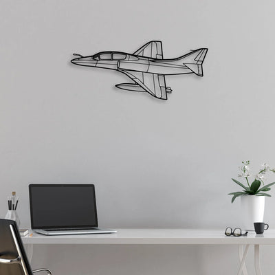 A23 24 Musketeer 4 Classic Aircraft Silhouette Metal Wall Art - Aviation Hangar Decor