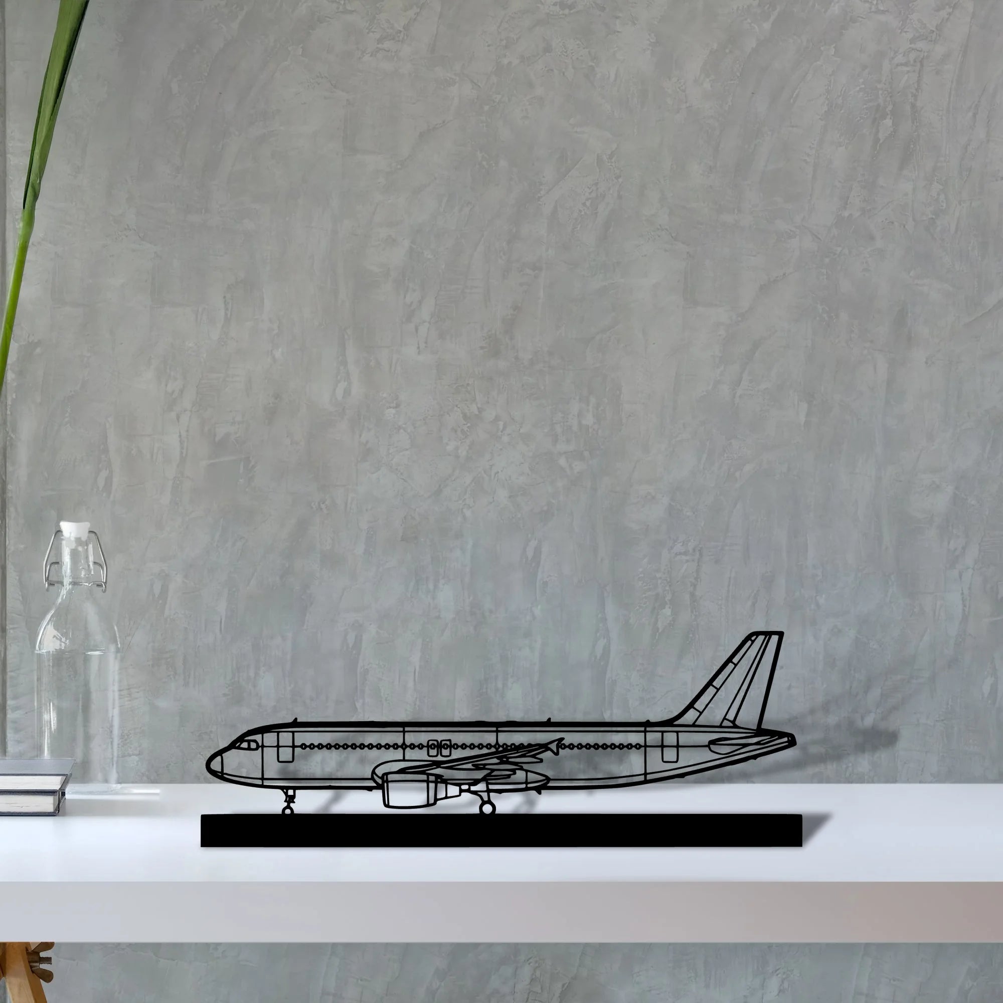 a320-cfm56 Silhouette Metal Art Stand - Aero Silhouette
