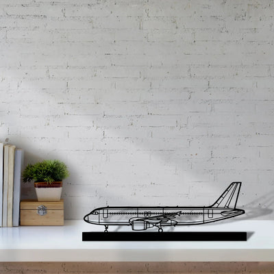 a320-cfm56 Silhouette Metal Art Stand - Aero Silhouette