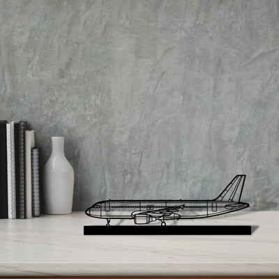 a320-cfm56 Silhouette Metal Art Stand - Aero Silhouette