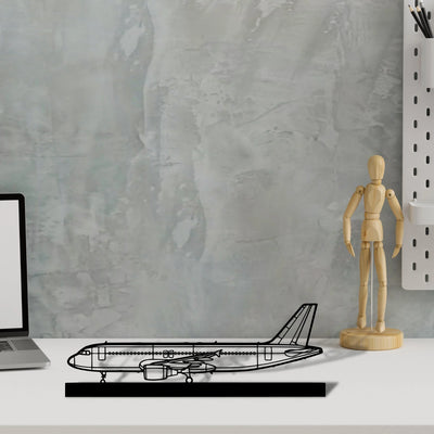 a320-cfm56 Silhouette Metal Art Stand - Aero Silhouette
