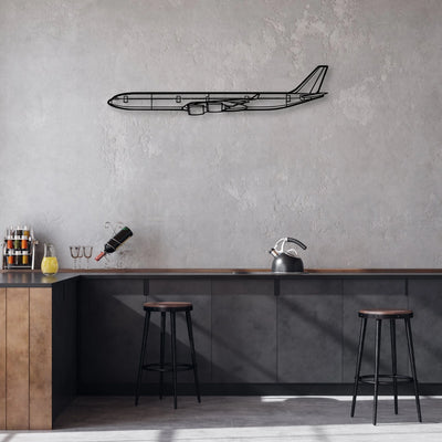 A340 600 2 Classic Aircraft Silhouette Metal Wall Art - Aviation Hangar Decor