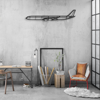 A340 600 2 Classic Aircraft Silhouette Metal Wall Art - Aviation Hangar Decor