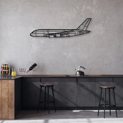 A380 800 Classic Aircraft Silhouette Metal Wall Art - Aviation Hangar Decor