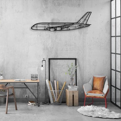 A380 800 Classic Aircraft Silhouette Metal Wall Art - Aviation Hangar Decor