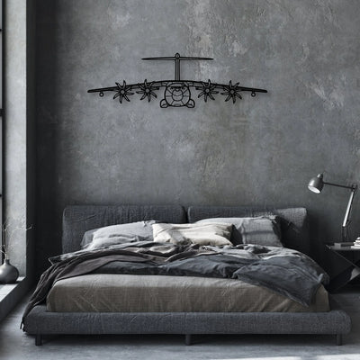 A400M Atlas 2 Classic Aircraft Silhouette Metal Wall Art - Aviation Hangar Decor