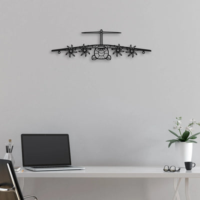 A400M Atlas 2 Classic Aircraft Silhouette Metal Wall Art - Aviation Hangar Decor