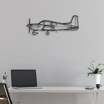 AA-5 Classic Aircraft Silhouette Metal Wall Art - Aviation Hangar Decor