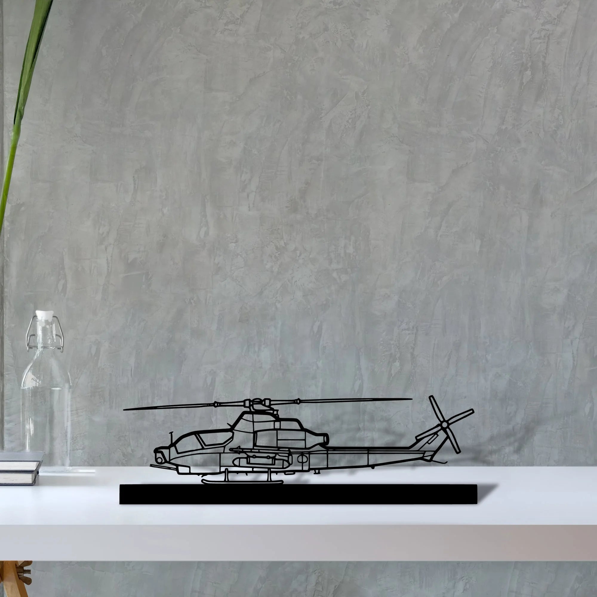 ah-1z-viper Silhouette Metal Art Stand - Aero Silhouette