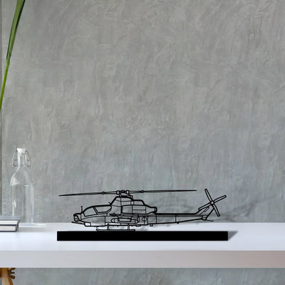 ah-1z-viper Silhouette Metal Art Stand - Aero Silhouette