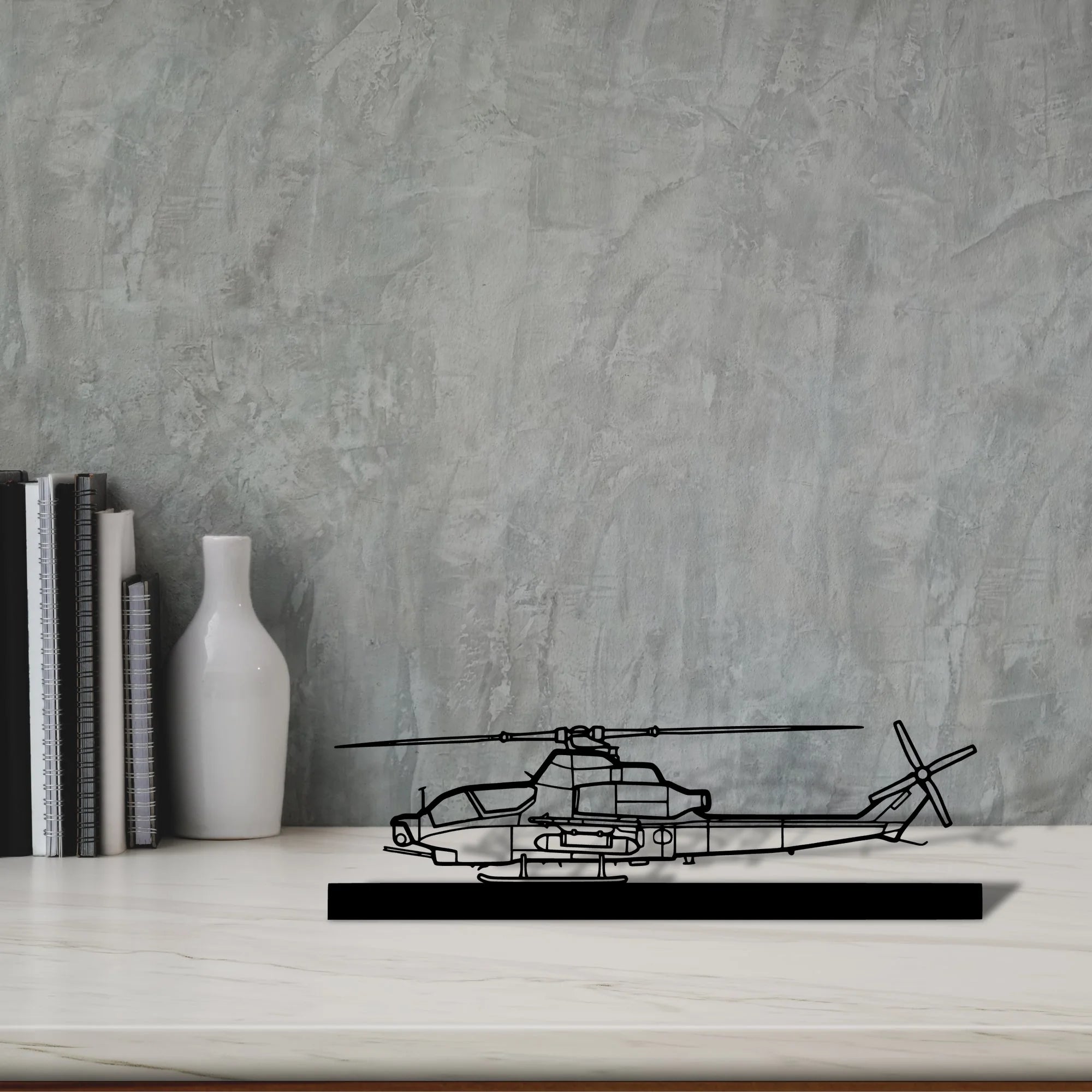 ah-1z-viper Silhouette Metal Art Stand - Aero Silhouette