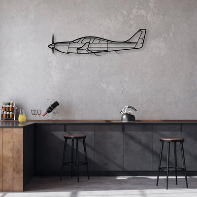 Alpha Jet Classic Aircraft Silhouette Metal Wall Art - Aviation Hangar Decor