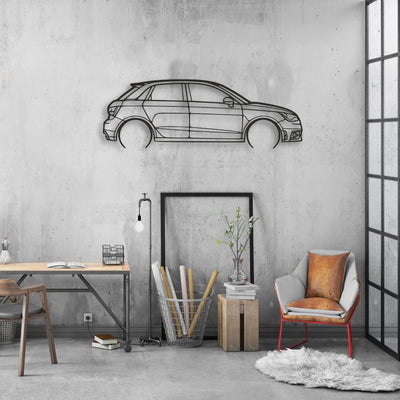 audi a1 Classic Silhouette Metal Wall Art - Automotive Garage Decor
