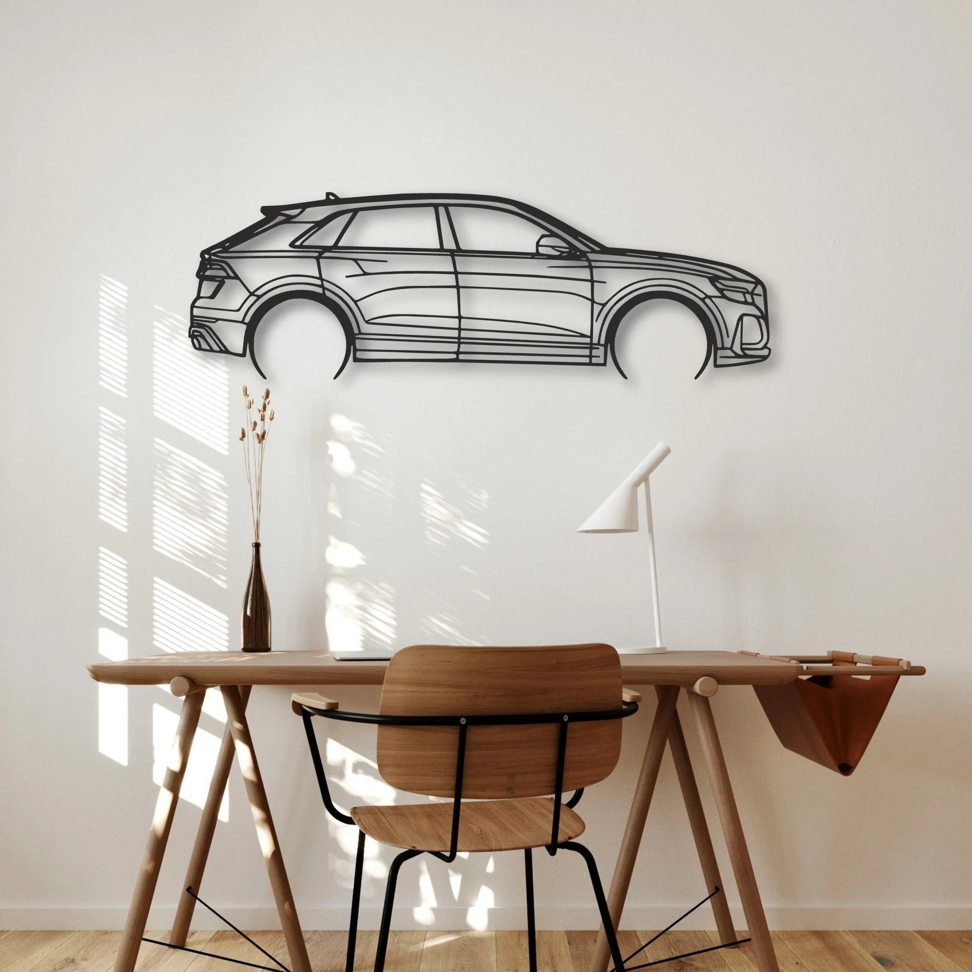 Audi Q8 Classic Silhouette Metal Wall Art - Automotive Garage Decor