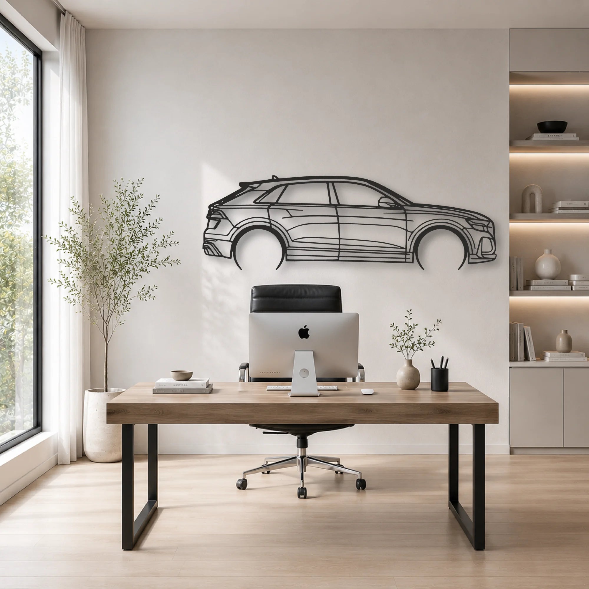 Audi Q8 Classic Silhouette Metal Wall Art - Automotive Garage Decor