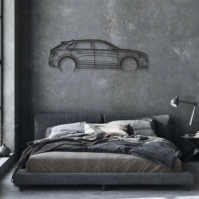audi q8 Classic Silhouette Metal Wall Art - Automotive Garage Decor