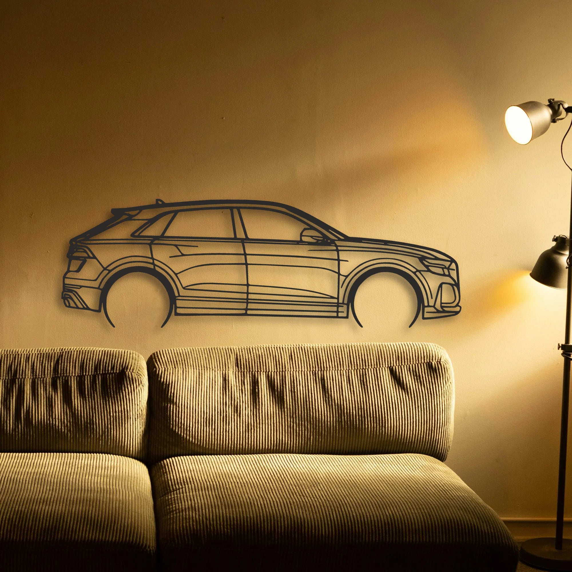 Audi Q8 Classic Silhouette Metal Wall Art - Automotive Garage Decor
