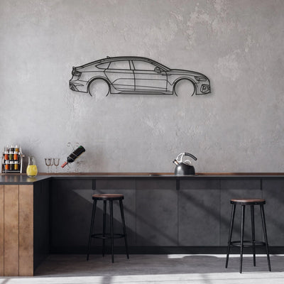 audi rs5 Classic Silhouette Metal Wall Art - Automotive Garage Decor