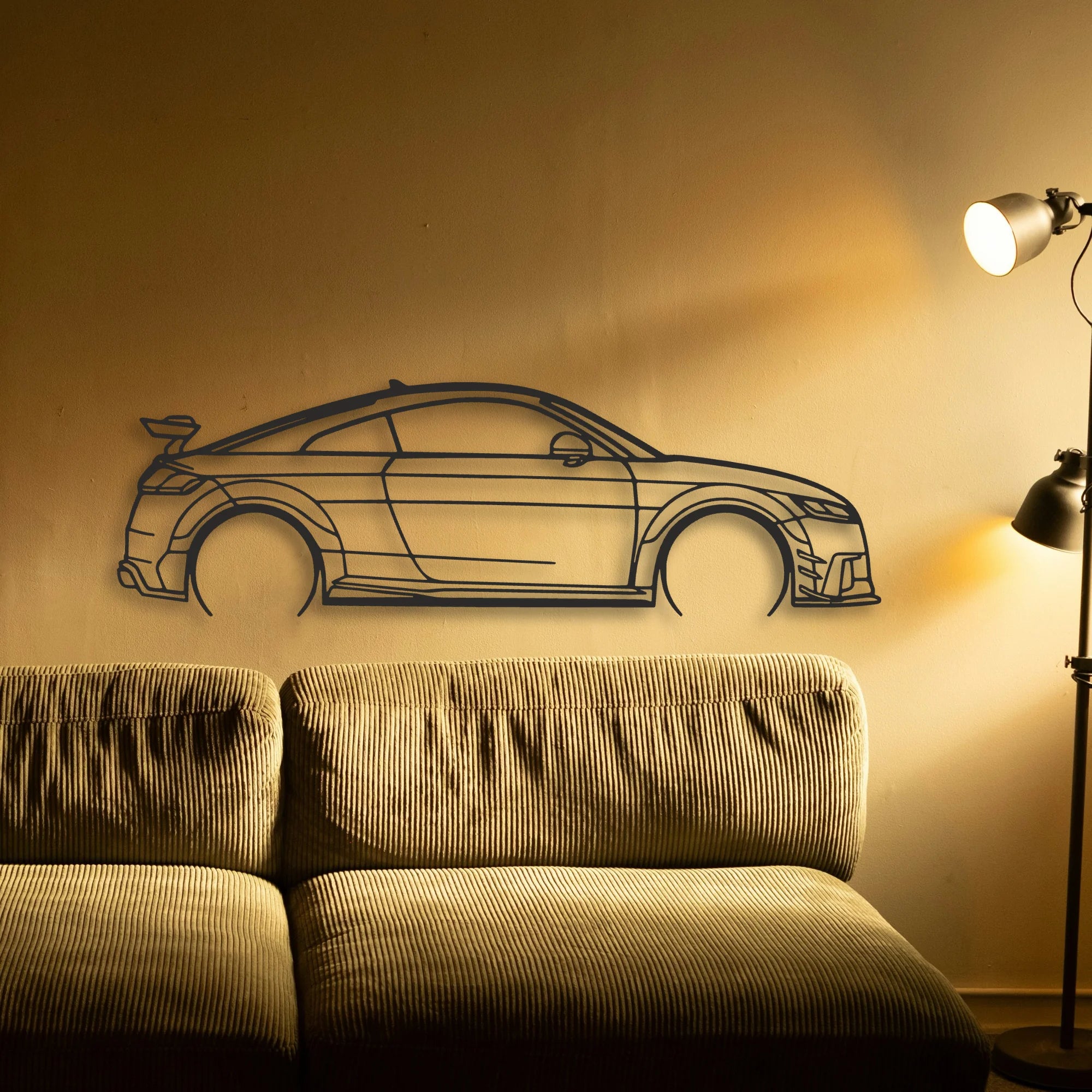 Audi Tt Classic Silhouette Metal Wall Art - Automotive Garage Decor