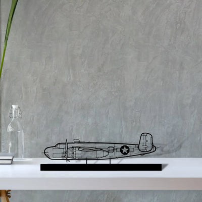 b-25h-2 Silhouette Metal Art Stand - Aero Silhouette