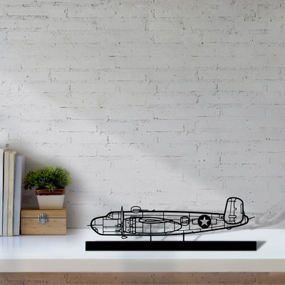 b-25h Silhouette Metal Art Stand - Aero Silhouette