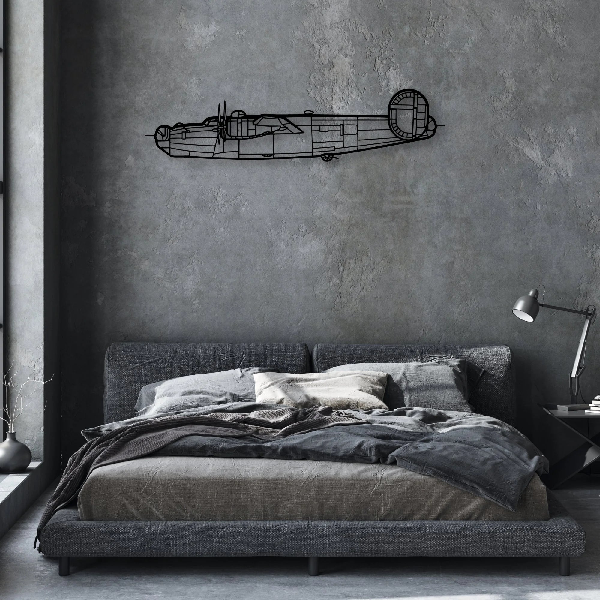 B-70 Classic Aircraft Silhouette Metal Wall Art - Aviation Hangar Decor