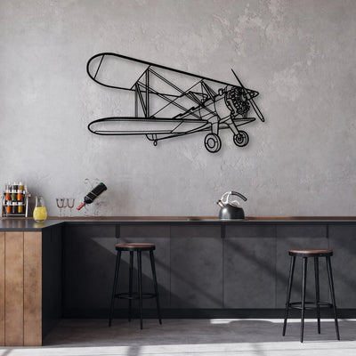 B25J 2 Classic Aircraft Silhouette Metal Wall Art - Aviation Hangar Decor