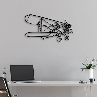 B25J 2 Classic Aircraft Silhouette Metal Wall Art - Aviation Hangar Decor