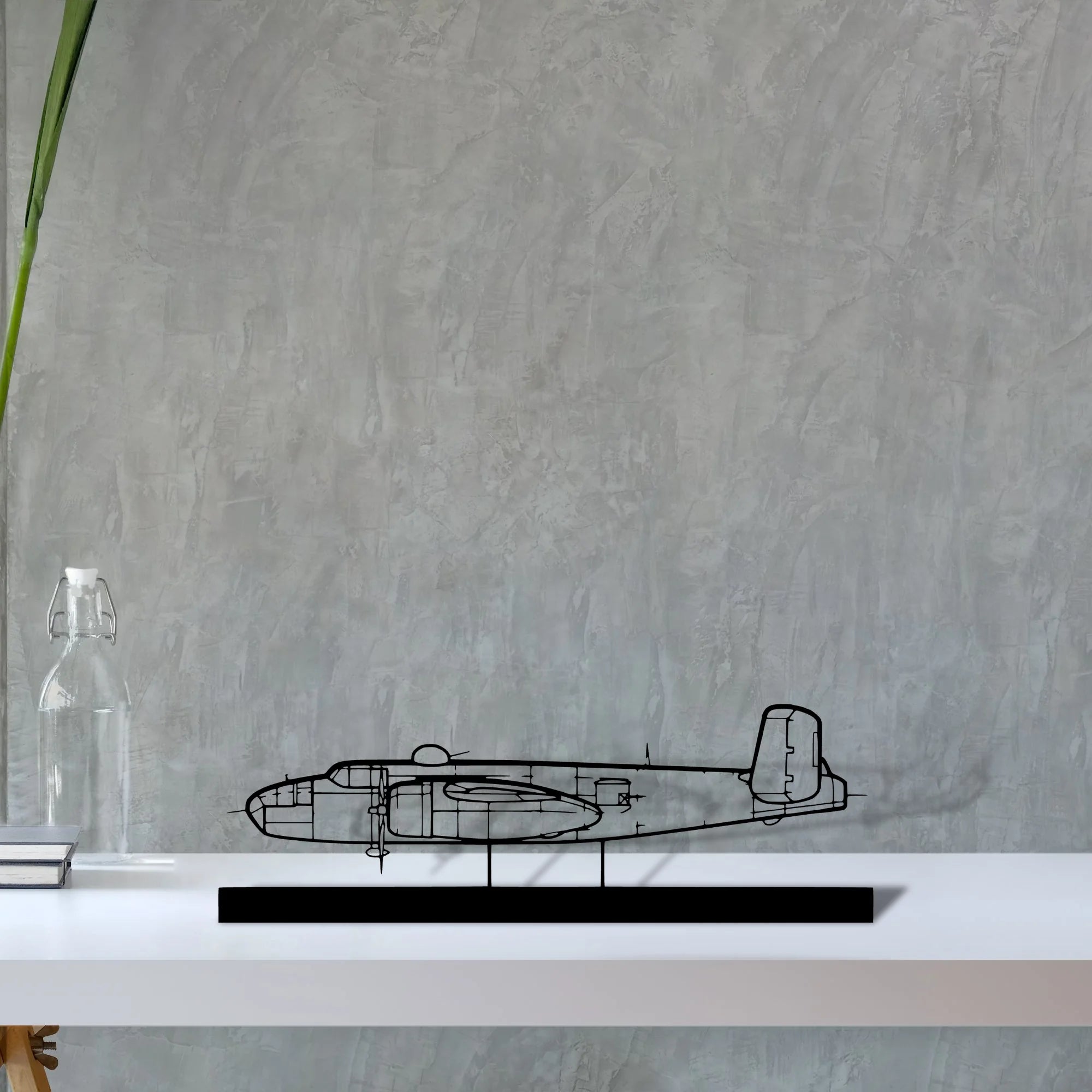 b25j-3 Silhouette Metal Art Stand - Aero Silhouette