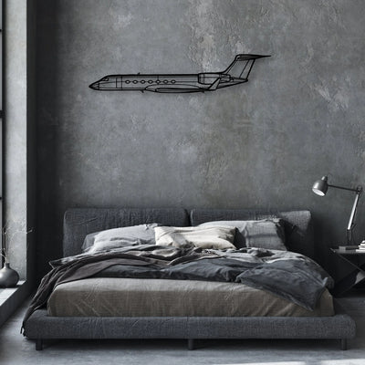 B25J 3 Classic Aircraft Silhouette Metal Wall Art - Aviation Hangar Decor